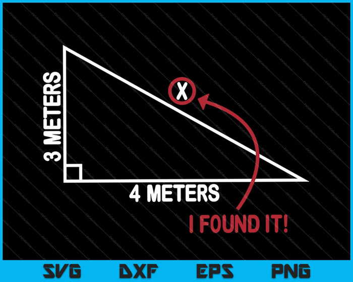 Find X Found It Matemáticas Humor Geometría SVG PNG Cortar archivos imprimibles