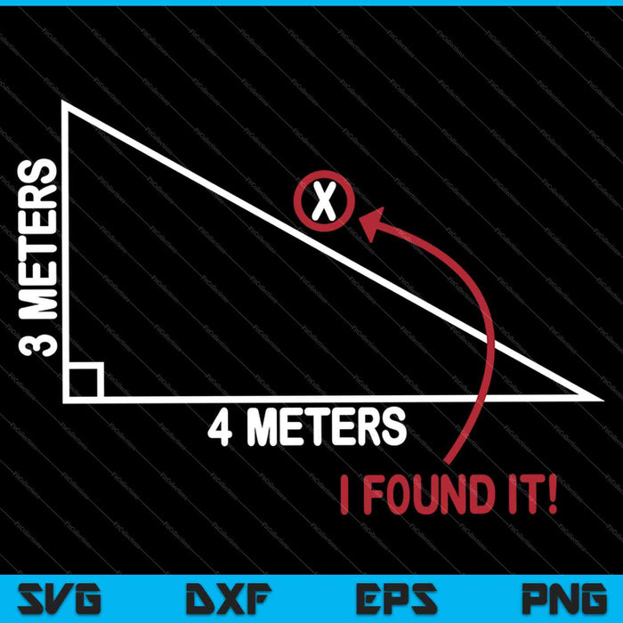 Find X Found It Matemáticas Humor Geometría SVG PNG Cortar archivos imprimibles