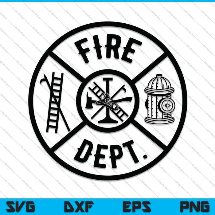 Fire department Maltese Cross Firefighter SVG PNG Cutting Printable Files