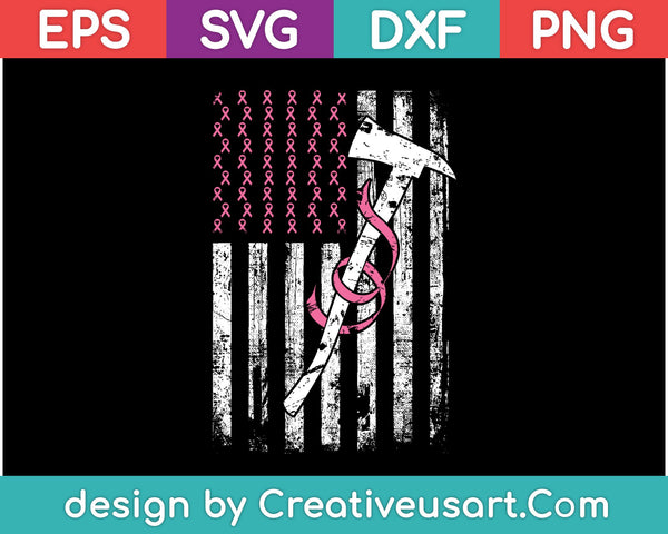 Firefighter Breast Cancer SVG PNG Cutting Printable Files