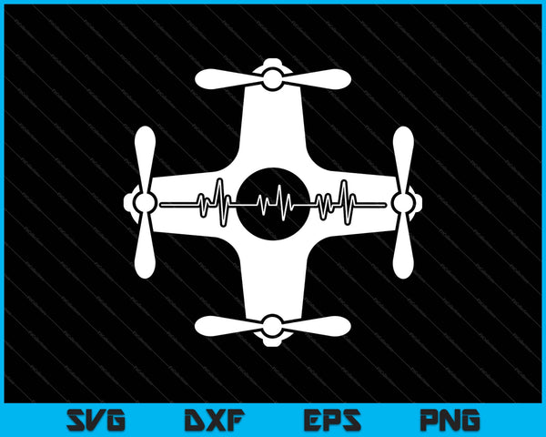 Diseño de drones con vista en primera persona para archivos PNG SVG de piloto cuádruple de carreras FPV