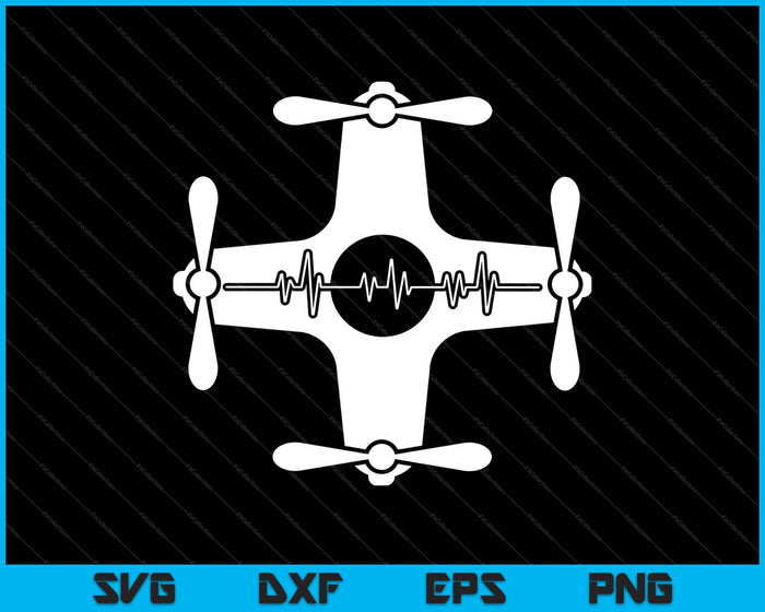 Diseño de drones con vista en primera persona para archivos PNG SVG de piloto cuádruple de carreras FPV