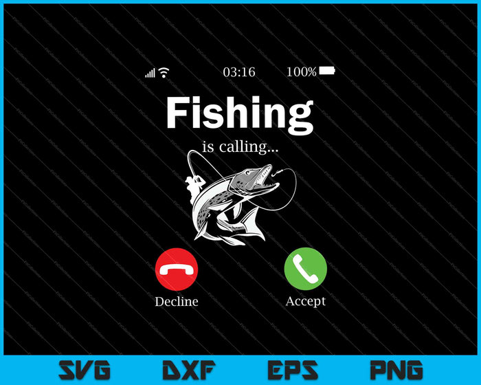 La pesca está llamando SVG PNG cortando archivos imprimibles 