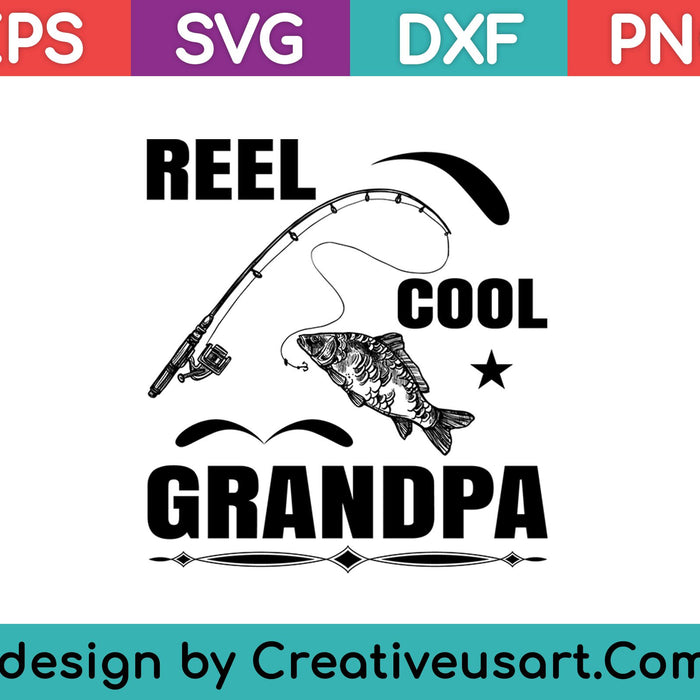 Fishing Grandpa Shirt Funny Dad Gift Fisherman SVG PNG Cutting Printable Files