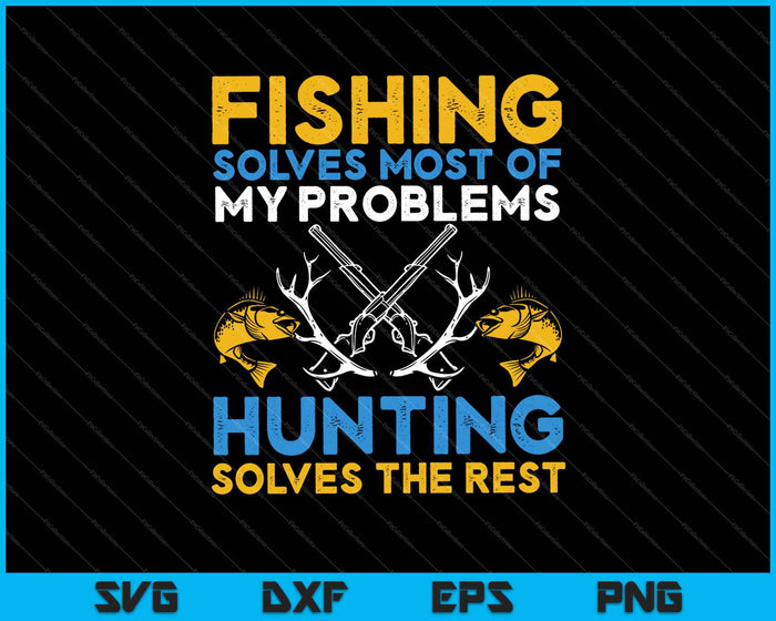 Regalos de camisa de pesca y caza para cazadores que aman cazar SVG PNG cortando archivos imprimibles