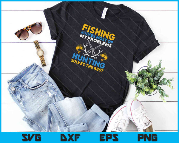 Regalos de camisa de pesca y caza para cazadores que aman cazar SVG PNG cortando archivos imprimibles - on a t-shirt