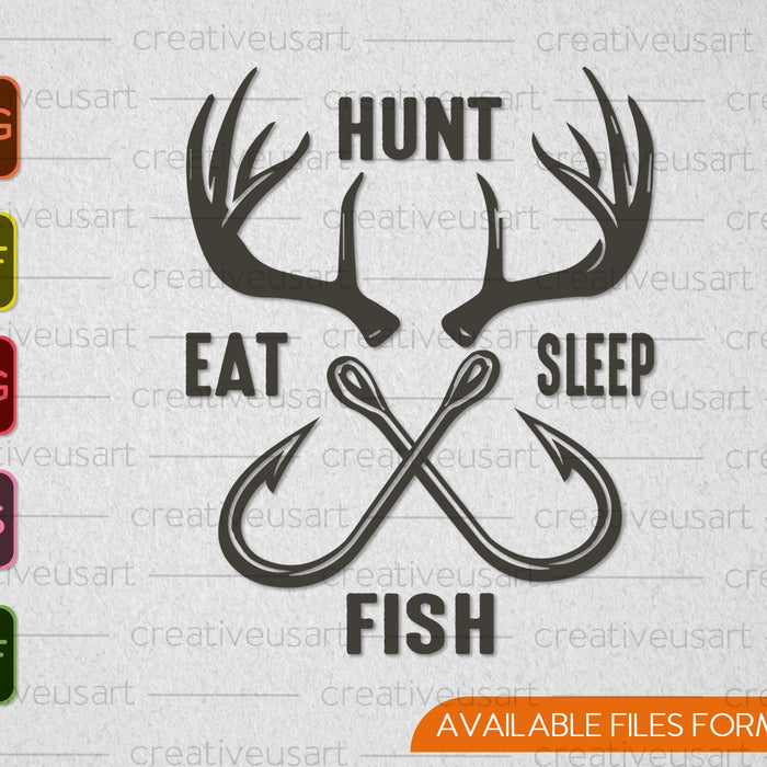 Fishing, Hunting, Hunt and Fish SVG PNG Cutting Printable Files
