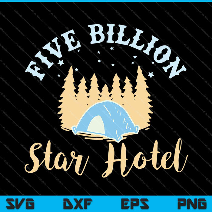 Vijf miljard sterren hotel SVG PNG snijden afdrukbare bestanden