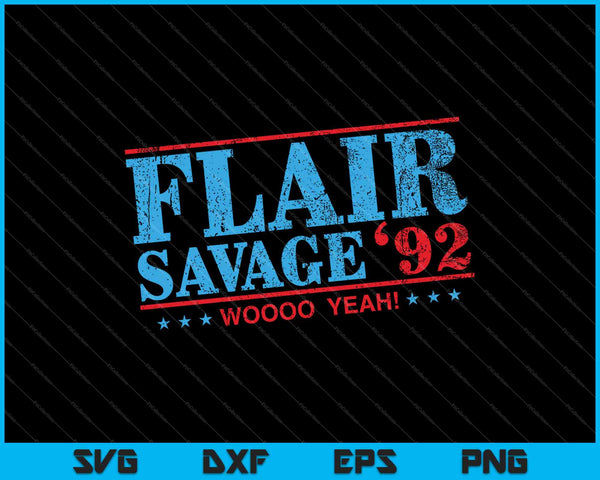 Flair Savage 92 Vintage Wrestling Elección SVG PNG Cortar archivos imprimibles