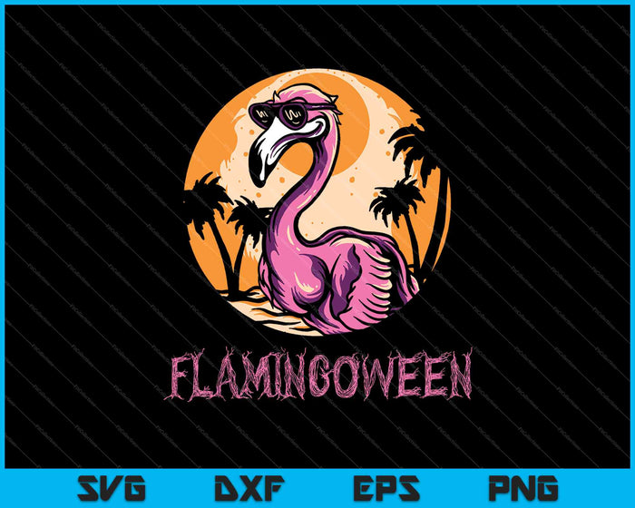 Flamingoween Flamingo Mummy Costume SVG PNG Cutting Printable Files