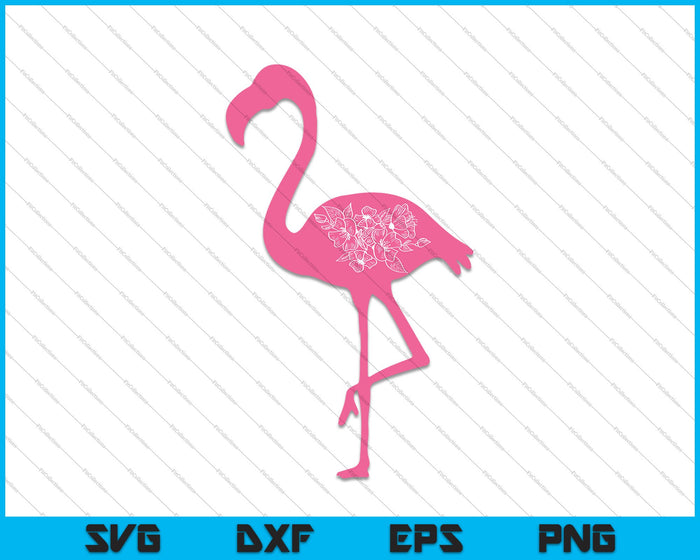 Bloemen Flamingo Mandala SVG PNG snijden afdrukbare bestanden