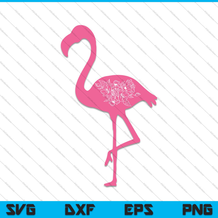 Bloemen Flamingo Mandala SVG PNG snijden afdrukbare bestanden