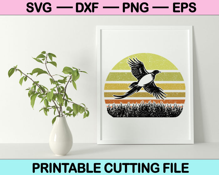 Flying Ringneck SVG PNG Cutting Printable Files