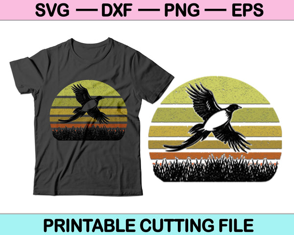 Flying Ringneck SVG PNG Cutting Printable Files