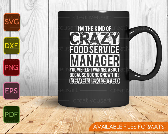 Food Service Manager Merch Grandes regalos para gerentes SVG PNG Cortar archivos imprimibles