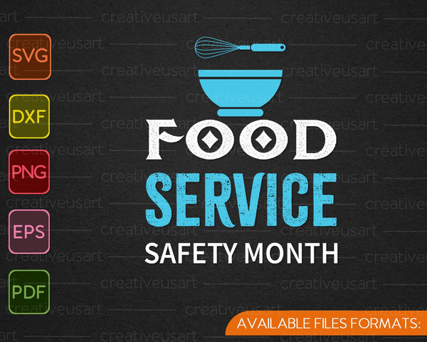Food Service Safety SVG PNG Cutting Printable Files