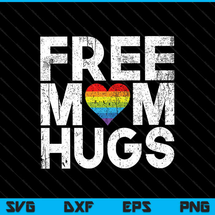 Gratis moeder knuffels Rainbow SVG PNG snijden afdrukbare bestanden