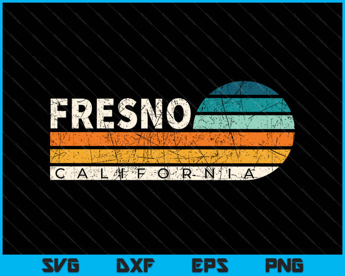 Fresno California SVG PNG Cortar archivos imprimibles