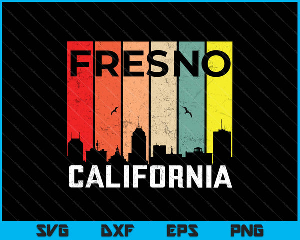Fresno Californië Downtown SVG PNG snijden afdrukbare bestanden