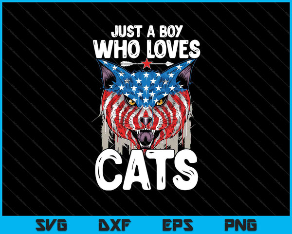 Grappige kat shirt cadeau voor jongens katten minnaar SVG PNG snijden afdrukbare bestanden
