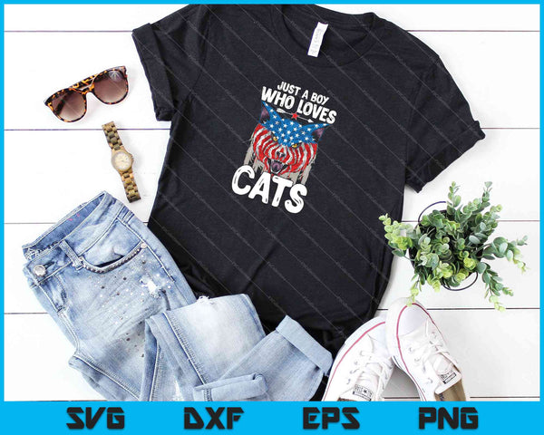 Funny Cat Shirt Gift for Boys Cats Lover SVG PNG Cutting Printable Files - on a t-shirt