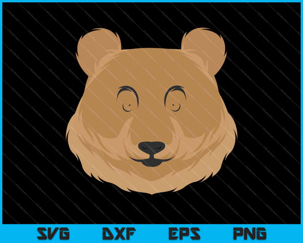 Funny Cute Bear Face Halloween Costume DIY Teddy Face SVG PNG Cutting Printable Files
