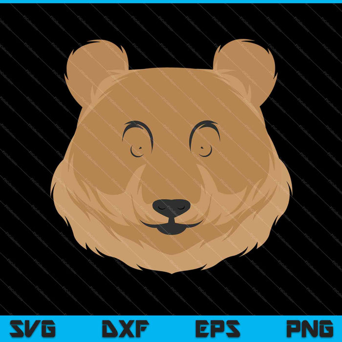 Funny Cute Bear Face Halloween Costume DIY Teddy Face SVG PNG Cutting Printable Files