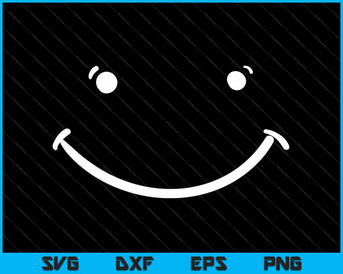 Funny Cute Black Smile SVG PNG Cutting Printable Files