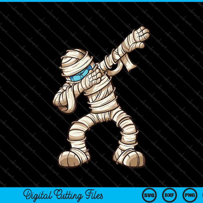 Funny Dabbing Mummy Scary Halloween SVG PNG Cutting Printable Files