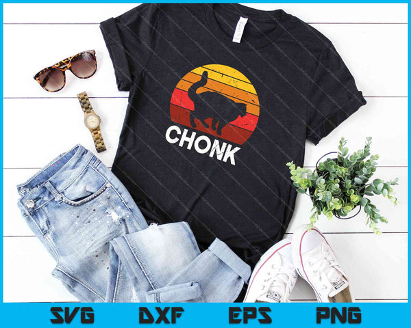 Funny Fat Cats Meme, Chonk Cat SVG PNG Cutting Printable Files - on a t-shirt