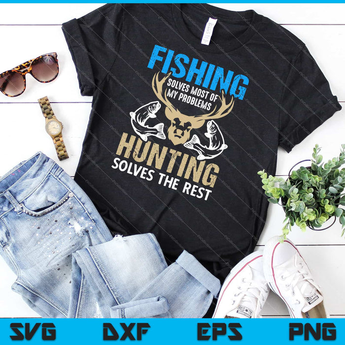 Regalo de pesca y caza Humor navideño Cool Svg Cortando archivos imprimibles