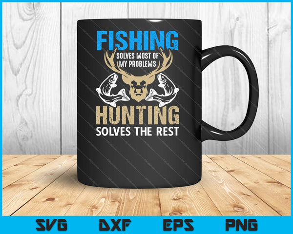 Fishing And Hunting Gift Christmas Humor Cool Svg Cutting Printable Files