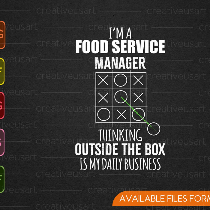 Funny Food Service Manager SVG PNG Cutting Printable Files