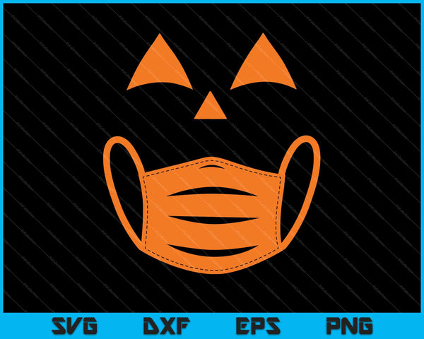 Divertido disfraz de calabaza de Halloween SVG PNG cortando archivos imprimibles