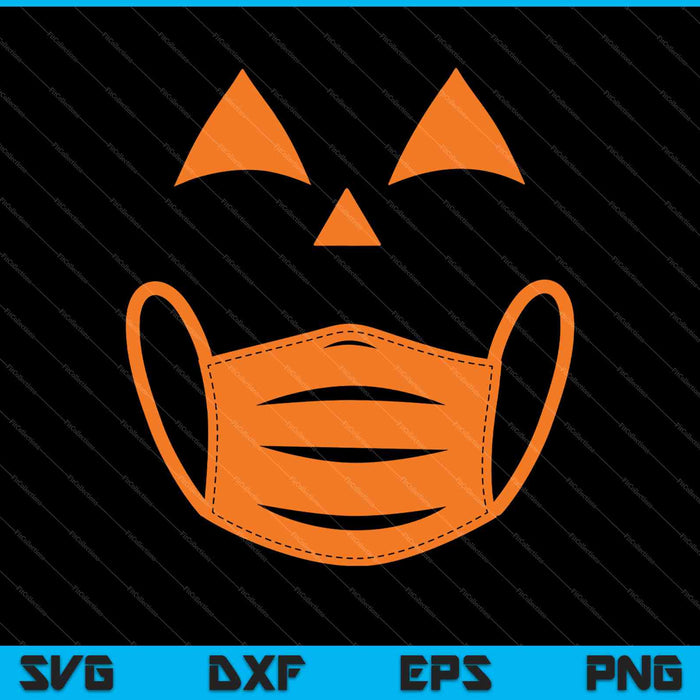 Divertido disfraz de calabaza de Halloween SVG PNG cortando archivos imprimibles