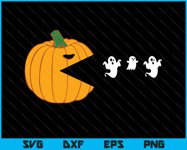 Grappige Halloween pompoen geesten SVG PNG snijden afdrukbare bestanden
