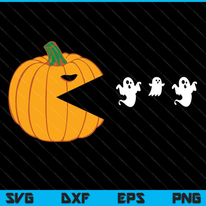 Grappige Halloween pompoen geesten SVG PNG snijden afdrukbare bestanden