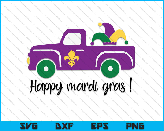 Funny Happy Mardi Gras SVG PNG Cutting Printable Files