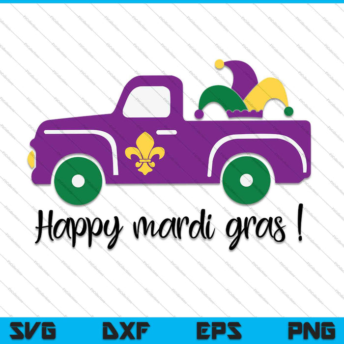 Grappige Happy Mardi Gras SVG PNG snijden afdrukbare bestanden 