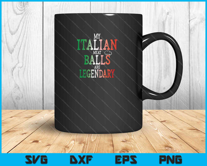 Grappige legendarische Italiaanse ballen Shirt koks chef-kok gehaktballen SVG PNG snijden afdrukbare bestanden