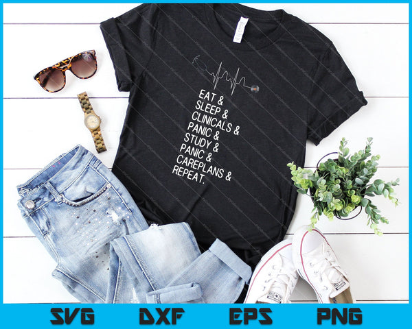 Funny Nursing Student Nurse Gift Idea SVG PNG Cutting Printable Files - on a t-shirt