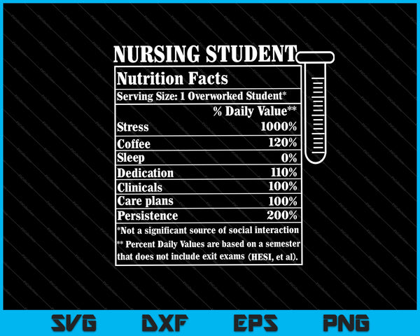 Grappige verpleegkundige student verpleegkundige cadeau SVG PNG snijden afdrukbare bestanden