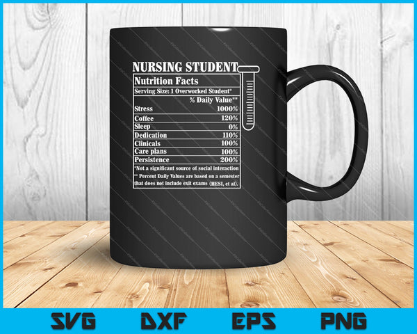 Divertido estudiante de enfermería enfermera regalo SVG PNG cortando archivos imprimibles