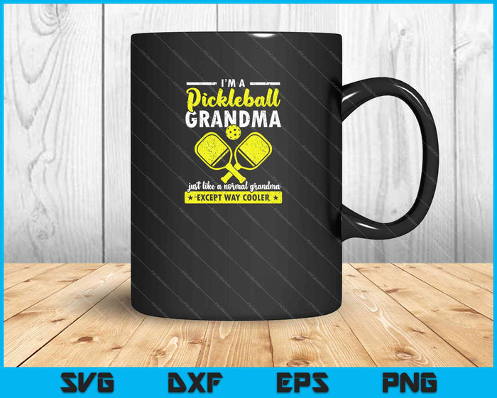 Divertido Pickleball abuela Pickleball jugador SVG PNG cortando archivos imprimibles