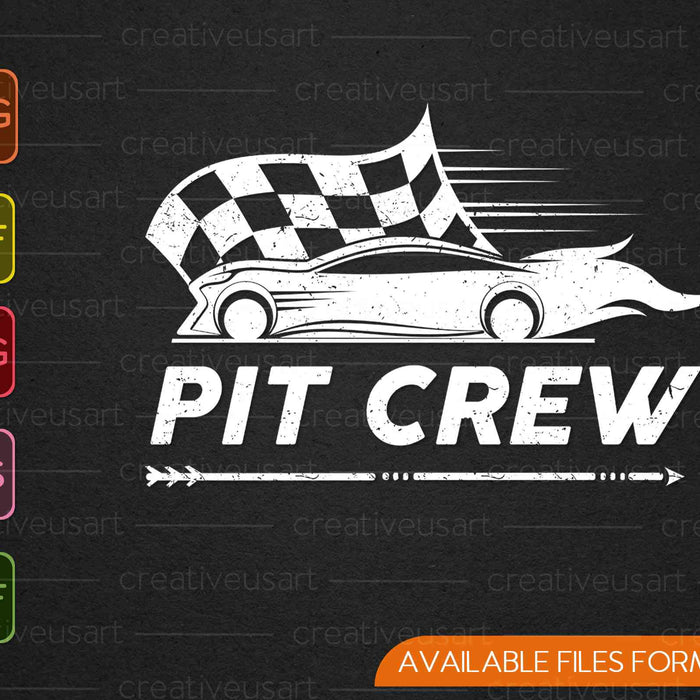 Funny Race Track Pi t Crew Racing Mechanic Car Parties SVG PNG Cortando archivos imprimibles