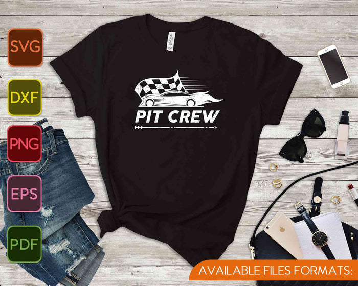 Funny Race Track Pi t Crew Racing Mechanic Car Parties SVG PNG Cutting Printable Files