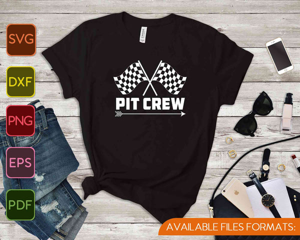 Race Track Pit Crew Racing Mechanic Car Parties SVG PNG Cutting Printable Files
