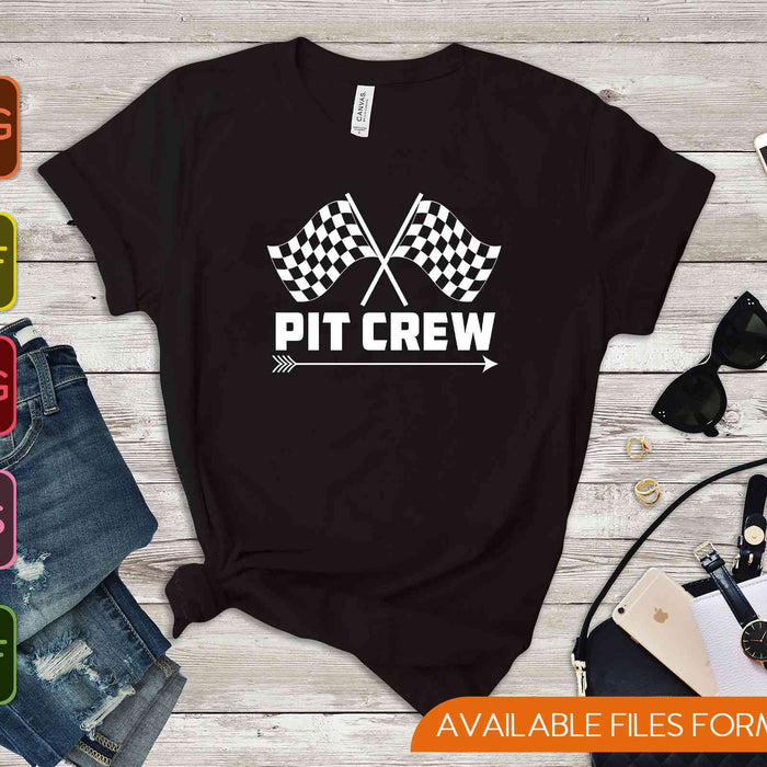 Pista de carreras Pit Crew Racing Mechanic Car Parties SVG PNG Cortar archivos imprimibles