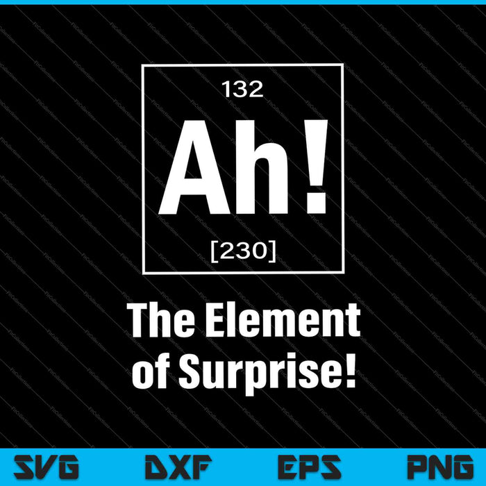 Ah The Element of Surprise Science SVG PNG Cutting Printable Files