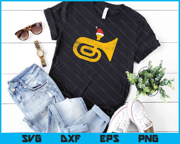 Grappige tuba kerstmuts schattig kerstcadeau SVG PNG snijden afdrukbare bestanden - on a t-shirt